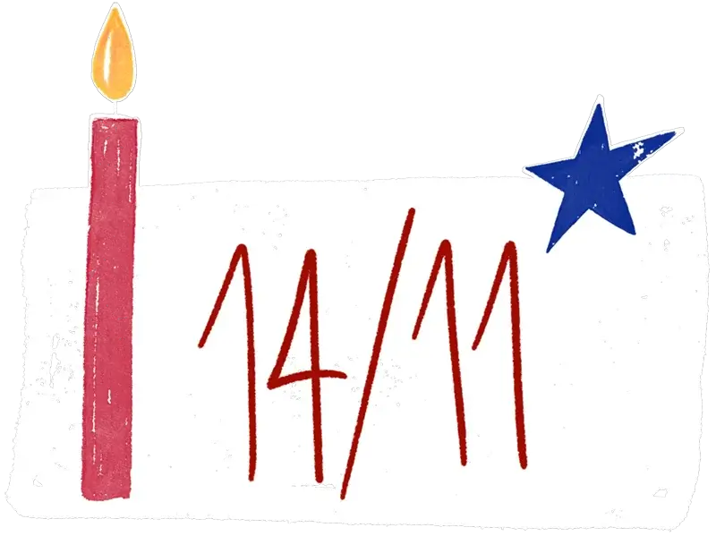 Data com estrela e vela