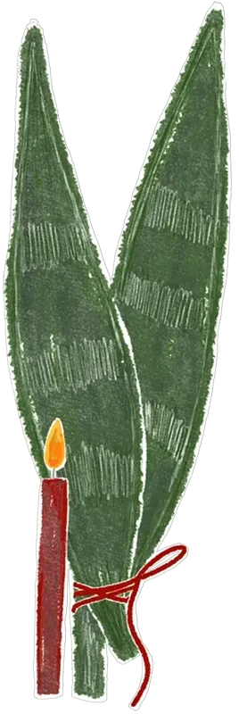 Espada de São Jorge e vela vermelha